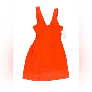 Athleta Bright Orange V-Neck Casual Midi Dress NWT Size Medium